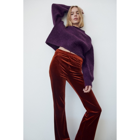 Zara velvet flare pants - Picture 5 of 12